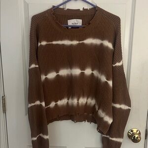 Pistola Eva distressed  Brown tie dye Knit Sweater